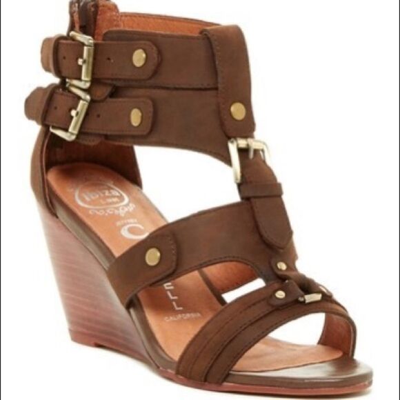 Jeffrey Campbell Buckles Wedge Sandal - Picture 1 of 10